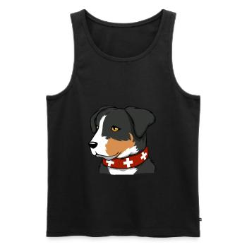 Schweizer Sennenhund Bauernhund Berghund Geschenk - Männer Premium Bio Tank Top - Schwarz - Vorne - Michal (187cm)