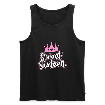 Sweet Sixteen 16e cadeau d’anniversaire - Débardeur bio Premium Homme - noir - Devant - Michal (187cm)