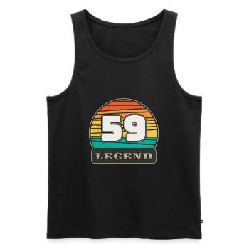 Legend 59 Vintage 1959 Birthday 62 Years Retro - Men's Premium Organic Tank Top - black - Front - AI Model Male 178 light (178cm)