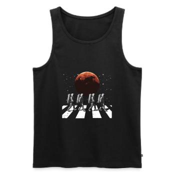 Astronautes En marchant Dans l’espace Mars Espace - Débardeur bio Premium Homme - noir - Devant - AI Model Male 178 light (178cm)