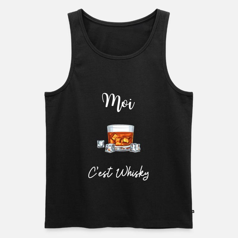 Ich bin Whisky - Männer Premium Bio Tank Top - Schwarz