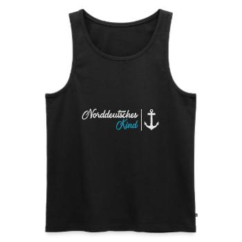 Norddeutsches Kind Nordsee - Männer Premium Bio Tank Top - Schwarz - Vorne - Michal (187cm)