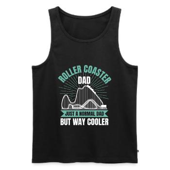 Amusement Park Roller Coaster Dad - Männer Premium Bio Tank Top - Schwarz - Vorne - AI Model Male 178 light (178cm)