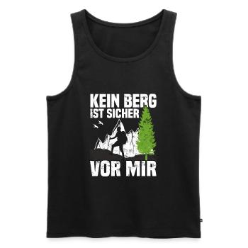 Bergsteiger Wanderer Bergsteigen - Männer Premium Bio Tank Top - Schwarz - Vorne - Michal (187cm)