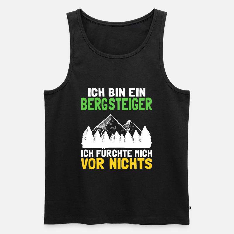 Ich Bin Ein Bergsteiger - Männer Premium Bio Tank Top - Schwarz