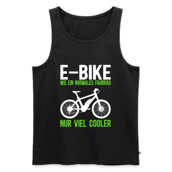 E-Bike Wie Ein Normales Fahhrad Aber Viel Cooler - Männer Premium Bio Tank Top - Schwarz - Vorne - AI Model Male 178 light (178cm)