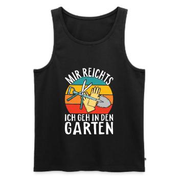 Mir Reichts Ich Geh In Den Garten - Männer Premium Bio Tank Top - Schwarz - Vorne - AI Model Male 178 light (178cm)
