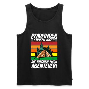 Pfadfinder Scout Pfadfinderin Camping - Männer Premium Bio Tank Top - Schwarz - Vorne - Michal (187cm)