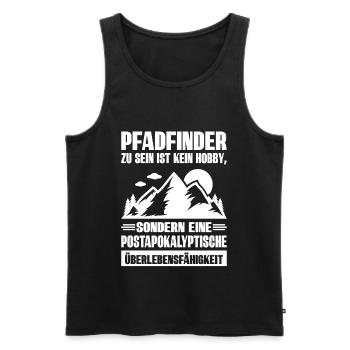 Pfadfinder Zu Sein Ist Kein Hobby - Männer Premium Bio Tank Top - Schwarz - Vorne - Michal (187cm)