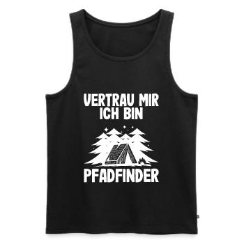 Vertrau Mir Ich Bin Pfadfinder - Männer Premium Bio Tank Top - Schwarz - Vorne - Michal (187cm)
