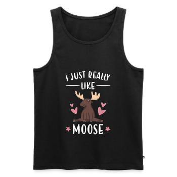 Elk I just really like Moose - Men's Premium Organic Tank Top - black - Front - Michal (187cm)