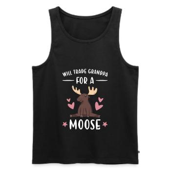 Elk Will Trade Grandpa For A Moose - Men's Premium Organic Tank Top - black - Front - Michal (187cm)