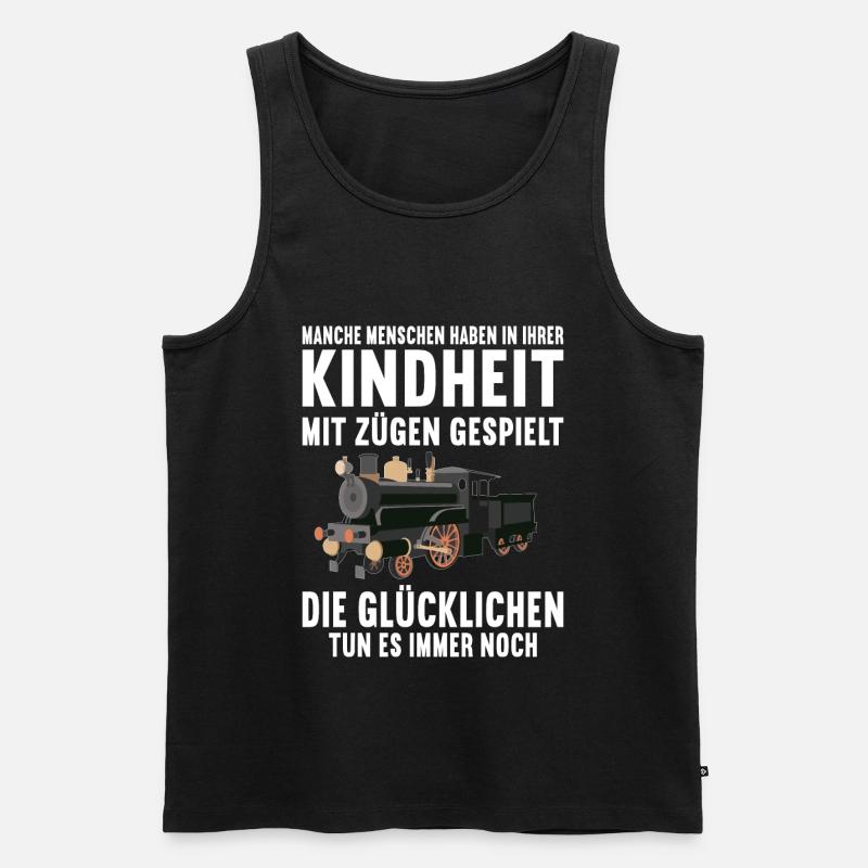 Modelleisenbahner Modellbahn Eisenbahn Modellbauer - Männer Premium Bio Tank Top - Schwarz