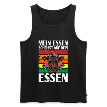Grillen Grillmeister BBQ Männer Herren - Männer Premium Bio Tank Top - Schwarz - Vorne - Michal (187cm)