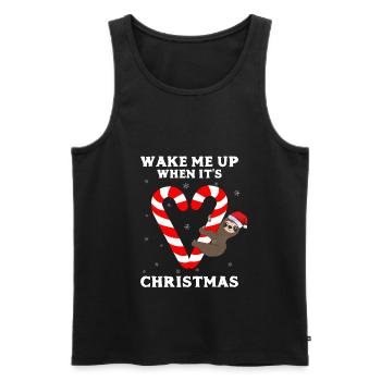 Sloth Loafers Cute sloth gift - Men's Premium Organic Tank Top - black - Front - Michal (187cm)