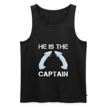Boat Captain Gift Ship Boat Owner Captain - Men's Premium Organic Tank Top - black - Front - AI Model Male 178 light (178cm)