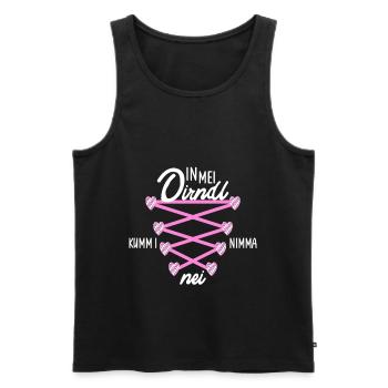 Damen Dirndl Ersatz Trachten Ersatz Bluse Kirmes - Männer Premium Bio Tank Top - Schwarz - Vorne - AI Model Male 178 light (178cm)