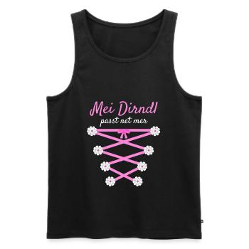 Damen Dirndl Ersatz Trachten Ersatz Bluse Kirmes - Männer Premium Bio Tank Top - Schwarz - Vorne - Michal (187cm)