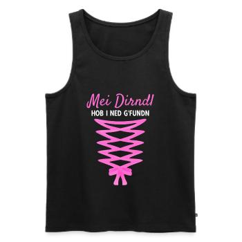 Damen Dirndl Ersatz Trachten Ersatz Bluse Kirmes - Männer Premium Bio Tank Top - Schwarz - Vorne - AI Model Male 178 light (178cm)