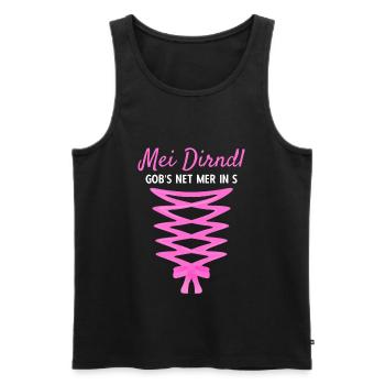 Damen Dirndl Ersatz Trachten Ersatz Bluse Kirmes - Männer Premium Bio Tank Top - Schwarz - Vorne - Michal (187cm)