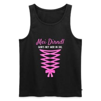 Damen Dirndl Ersatz Trachten Ersatz Bluse Kirmes - Männer Premium Bio Tank Top - Schwarz - Vorne - AI Model Male 178 light (178cm)