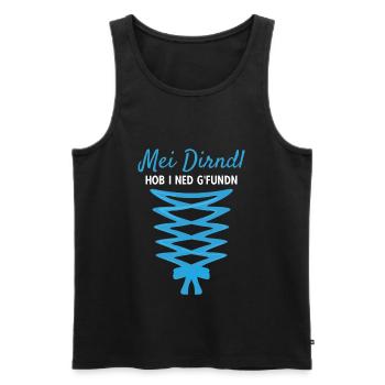 Damen Dirndl Ersatz Trachten Ersatz Bluse Kirmes - Männer Premium Bio Tank Top - Schwarz - Vorne - Michal (187cm)