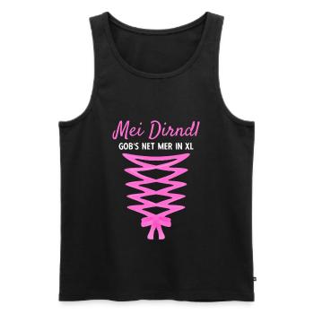 Damen Dirndl Ersatz Trachten Ersatz Bluse Kirmes - Männer Premium Bio Tank Top - Schwarz - Vorne - Michal (187cm)