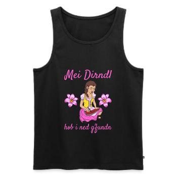 Damen Dirndl Ersatz Trachten Ersatz Bluse Kirmes - Männer Premium Bio Tank Top - Schwarz - Vorne - Michal (187cm)