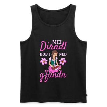 Damen Dirndl Ersatz Trachten Ersatz Bluse Kirmes - Männer Premium Bio Tank Top - Schwarz - Vorne - Michal (187cm)