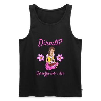 Damen Dirndl Ersatz Trachten Ersatz Bluse Kirmes - Männer Premium Bio Tank Top - Schwarz - Vorne - Michal (187cm)