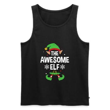 Elfe de cadeau de Noël de famille assorti de groupe - Débardeur bio Premium Homme - noir - Devant - Michal (187cm)
