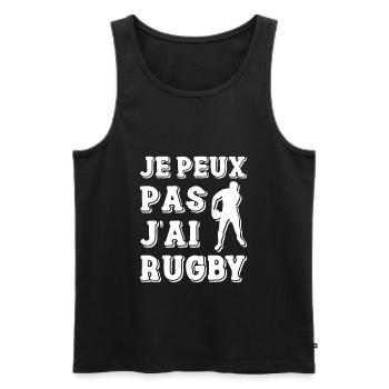 Je Peux Pas J'ai Rugby Joueur Maillot France Rugby - Männer Premium Bio Tank Top - Schwarz - Vorne - Michal (187cm)