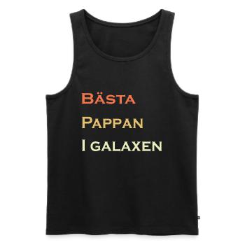 Bester Vater in der Galaxie - Männer Premium Bio Tank Top - Schwarz - Vorne - Michal (187cm)