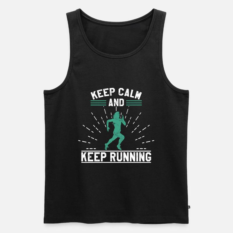 Marathon - Männer Premium Bio Tank Top - Schwarz