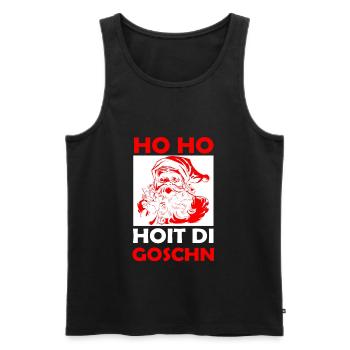 Ho Ho Ho Hoit di Goschn - Männer Premium Bio Tank Top - Schwarz - Vorne - Michal (187cm)