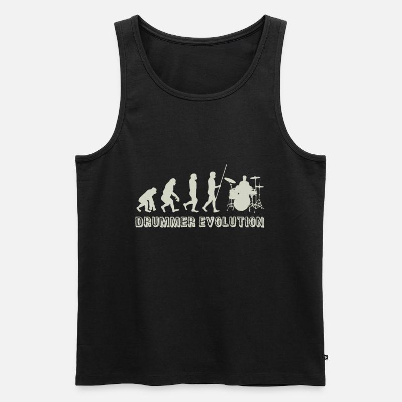 Evolution Drum Drummer - Men's Premium Organic Tank Top - black