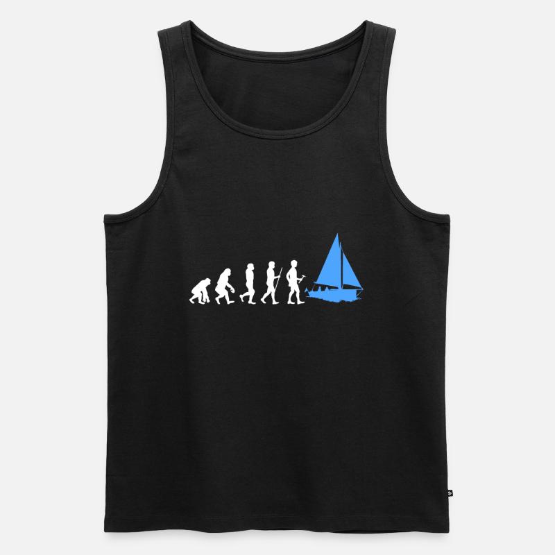 Sailing evolution - Men's Premium Organic Tank Top - black