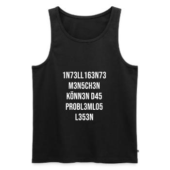 intelligente Menschen - Männer Premium Bio Tank Top - Schwarz - Vorne - Michal (187cm)