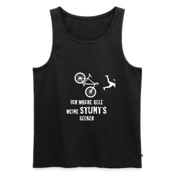 Ich mache alle meine Stunts selber - Männer Premium Bio Tank Top - Schwarz - Vorne - Michal (187cm)