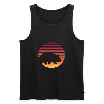 Wombat retro cute australia wilderness wild animal - Men's Premium Organic Tank Top - black - Front - AI Model Male 178 light (178cm)