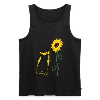 Cat You Are My Sunshine Super Cute Cat Lover Perfe - Men's Premium Organic Tank Top - black - Front - AI Model Male 178 light (178cm)