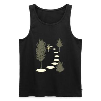 Disc Golf Into Woods Disc Golf Discs Golf Frisb - Débardeur bio Premium Homme - noir - Devant - Michal (187cm)