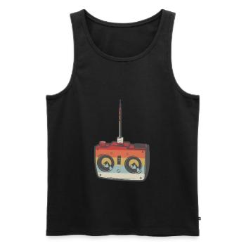 Fernsteuerung RC Car Modellauto Retro - Männer Premium Bio Tank Top - Schwarz - Vorne - AI Model Male 178 light (178cm)