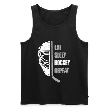 Mangez le hockey de sommeil répétez le cadeau de Noël Kid Ad Teen Ad - Débardeur bio Premium Homme - noir - Devant - Michal (187cm)