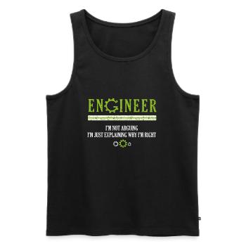 Ingenieur Ich streite nicht Ingenieure Spaß Weihnachten E. - Männer Premium Bio Tank Top - Schwarz - Vorne - AI Model Male 178 light (178cm)