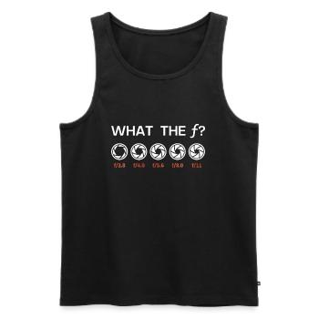Lustige Fotografie Blende F-Stopps Lustige Kamera Ph - Männer Premium Bio Tank Top - Schwarz - Vorne - AI Model Male 178 light (178cm)