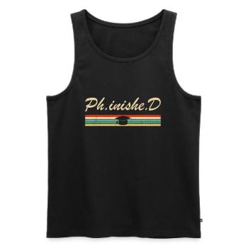 PhD Student Phinished Funny PhD Graduation Gift Di - Débardeur bio Premium Homme - noir - Devant - AI Model Male 178 light (178cm)