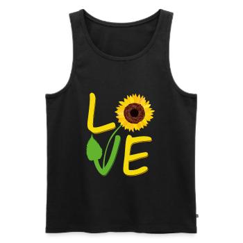 Tournesol cadeau pour les femmes aiment tournesols mignon Wome - Débardeur bio Premium Homme - noir - Devant - AI Model Male 178 light (178cm)