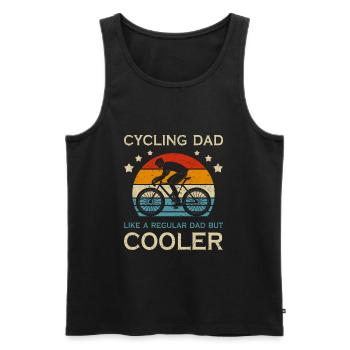 Cycling Dad Bike Rider & Cyclist Father's Day Chri - Men's Premium Organic Tank Top - black - Front - AI Model Male 178 light (178cm)