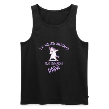 Corona Baby - Kein Corona, kein Baby - Männer Premium Bio Tank Top - Schwarz - Vorne - Michal (187cm)